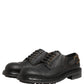 Dress Black Leather Lace Up Derby Men Shoes