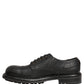 Dress Black Leather Lace Up Derby Men Shoes