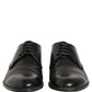 Dress Black Leather Lace Up Derby Shoes