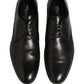 Dress Black Leather Lace Up Derby Shoes