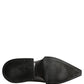 Dress Shiny Black Slip On Plastic Dress Shoes