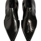 Dress Shiny Black Slip On Plastic Dress Shoes