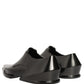 Dress Shiny Black Slip On Plastic Dress Shoes