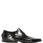Dress Shiny Black Slip On Plastic Dress Shoes