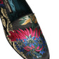 Black Jacquard Floral Loafers Men Dress Shoes