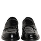 Black Leather Formal Men Dress Loafers Shoes