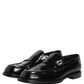 Black Leather Formal Men Dress Loafers Shoes