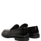Black Leather Formal Men Dress Loafers Shoes