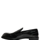 Black Leather Formal Men Dress Loafers Shoes