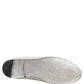 White Satin Embellished Dress Loafers Shoes