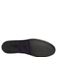 Purple Velvet Crown Embroidery Loafers Shoes