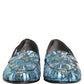 Multicolor Embroidered Sequin Loafers Shoes