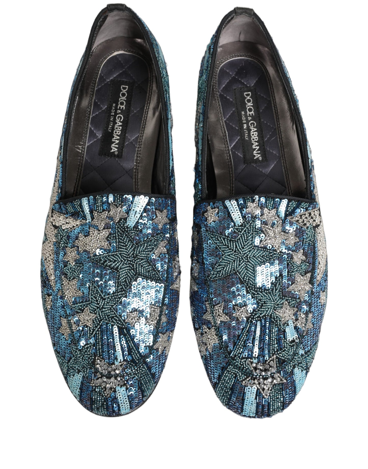 Multicolor Embroidered Sequin Loafers Shoes