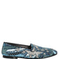 Multicolor Embroidered Sequin Loafers Shoes