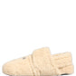 Beige Faux Fur Flats Men Slides Sandals Shoes