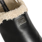 Beige Black Fur Shearling Slides Sandals Shoes