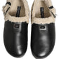 Beige Black Fur Shearling Slides Sandals Shoes