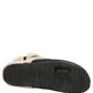 Beige Black Fur Shearling Slides Sandals Shoes