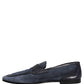 Blue Suede Leather Loafers Moccasins Shoes
