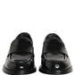 Black Leather Formal Men Dress Loafers Shoes