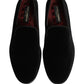 Black Velvet Loafers Formal Men Dress Shoes
