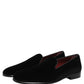 Black Velvet Loafers Formal Men Dress Shoes