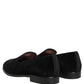 Black Velvet Loafers Formal Men Dress Shoes