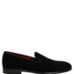 Black Velvet Loafers Formal Men Dress Shoes