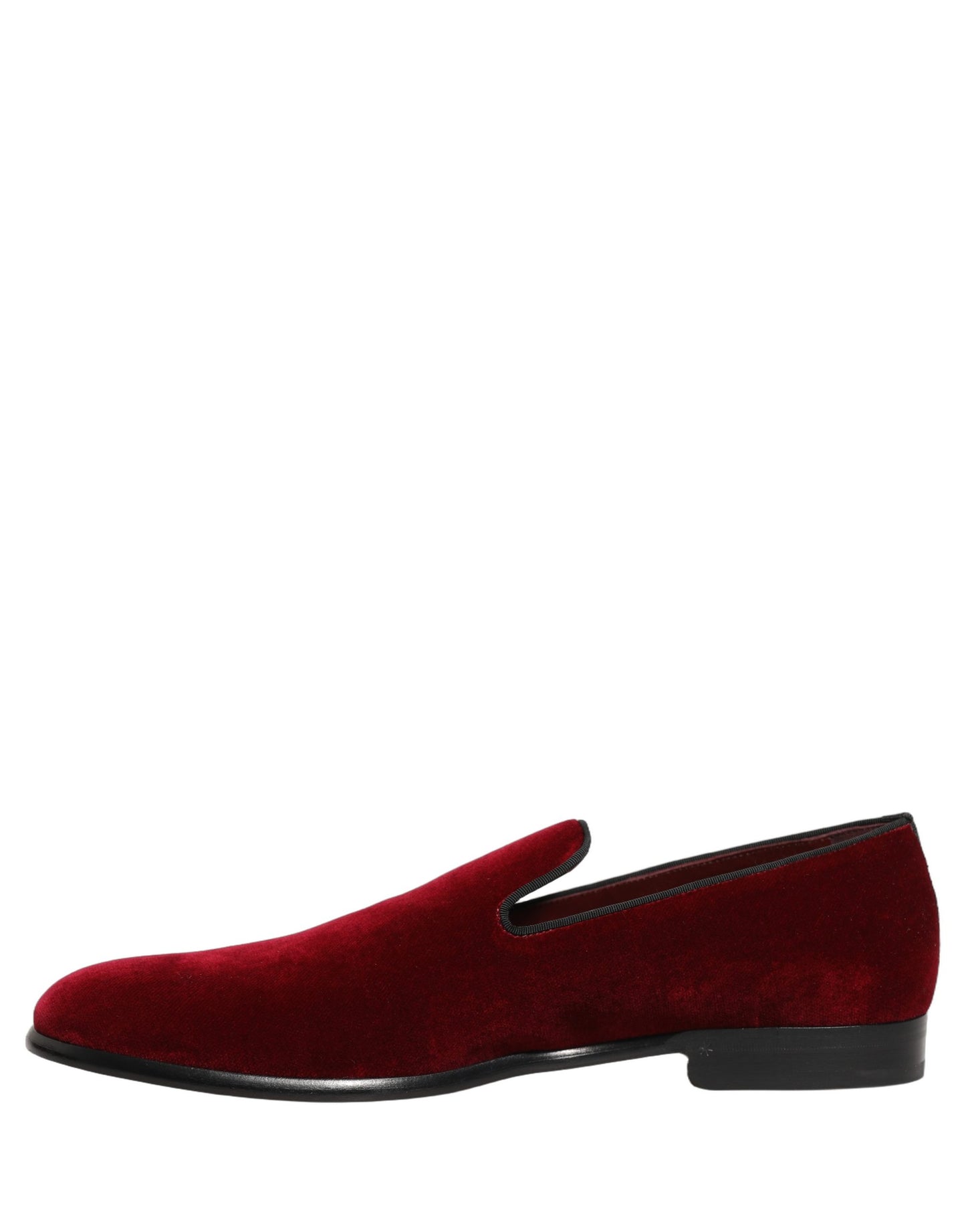 Maroon Velvet Slip On Men Dress Loafers Shoes