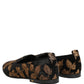 Black Floral Jacquard Dress Loafers Shoes