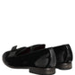 Black Velvet Loafers Formal Men Dress Shoes