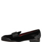Black Velvet Loafers Formal Men Dress Shoes