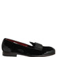 Black Velvet Loafers Formal Men Dress Shoes