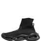 Black Slip On Wave Socks Men Sneakers Shoes