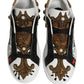 White Gold Studded Portofino Sneakers Shoes