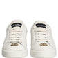 White Leather Logo Plaque Low Top Sneakers Shoes