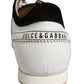 Black White Leather Suede Low Top Sneakers Shoes