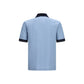 Blue Cotton Polo Shirt