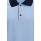 Blue Cotton Polo Shirt