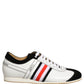 Black White Leather Suede Low Top Sneakers Shoes