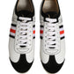 Black White Leather Suede Low Top Sneakers Shoes