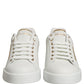 White Gold Embellished Low Top Sneakers Shoes