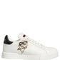 White Patch Calfskin Nappa Portofino Sneakers Shoes