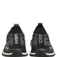 Black White Sorrento Slip-On Logo Sneakers Shoes