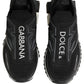 Black White Sorrento Slip-On Logo Sneakers Shoes