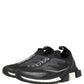 Black White Sorrento Slip-On Logo Sneakers Shoes