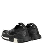 Black White Sorrento Slip-On Logo Sneakers Shoes