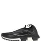 Black White Sorrento Slip-On Logo Sneakers Shoes