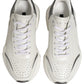 White Silver Daymaster Leather Low Top Sneakers Shoes