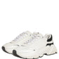 White Silver Daymaster Leather Low Top Sneakers Shoes